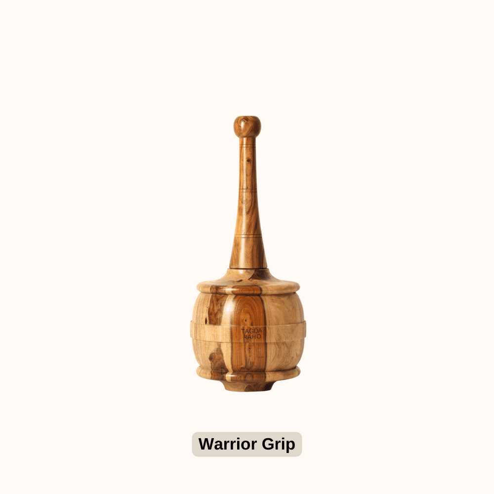 Adjustable Vajra – 12 Kg (26 lbs) Advanced Wooden Mace +  Free Home Workout Series