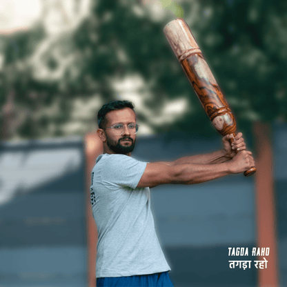 Adjustable Mudgar - 7 kg (15 lbs) Wooden Club + Free Home Workout Series