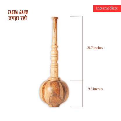 Classic Hanuman Gada – 8 Kg (18 lbs) Wooden Mace +  Free Home Workout Series