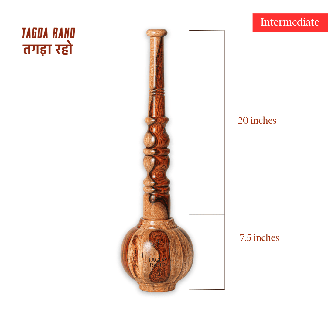 Classic Hanuman Gada – 4 kg (9 lbs) Wooden Mace +  Free Home Workout Series