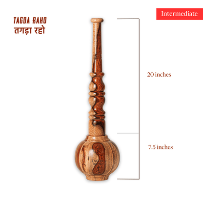 Classic Hanuman Gada – 4 kg (9 lbs) Wooden Mace +  Free Home Workout Series