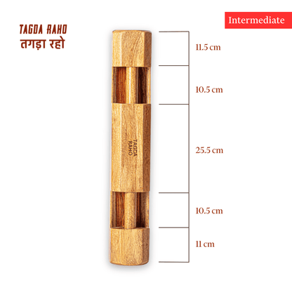 Adjustable Samtola – 5 Kg (11 lbs) Wooden Maceball Bar +  Free Home Workout Series
