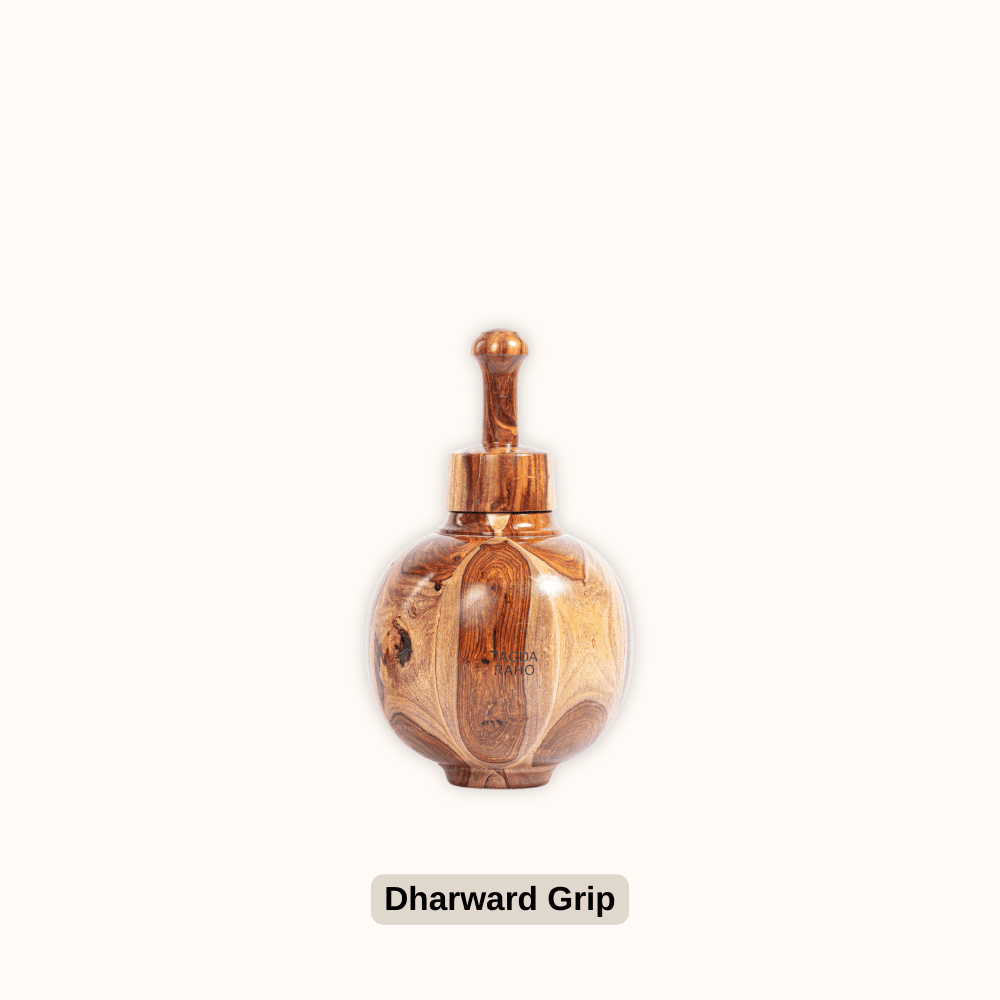 Adjustable Hanuman Gada – 12 kg (26 lbs) Wooden Mace +  Free Home Workout Series