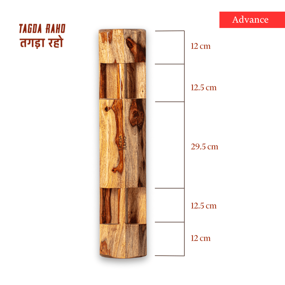 Modular Samtola – 15 Kg (33 lbs) Wooden Maceball Bar +  Free Home Workout Series