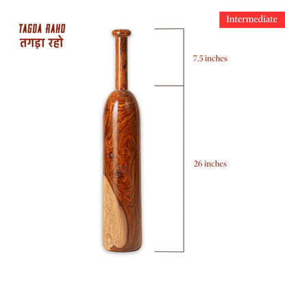 Classic Mudgar - 7 kg (15 lbs) Wooden Club + Free Home Workout Series