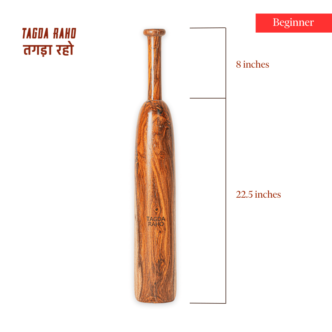 Classic Mudgar - 5 kg (11 lbs) Wooden Club + Free Home Workout Series