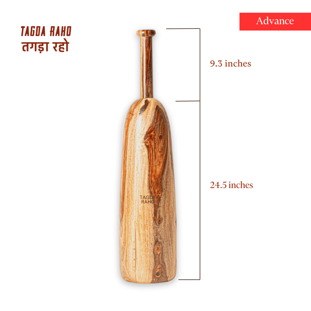 Classic Mudgar - 10 Kg (22 lbs) Wooden Club + Free Home Workout Series